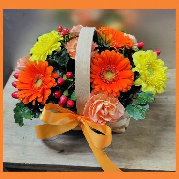 黄色オレンジ系アレンジメント｜「花アラキ」　（京都府舞鶴市の花キューピット加盟店 花屋）のブログ